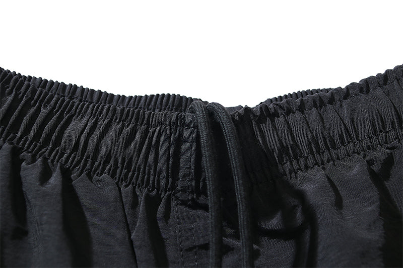 SELLSTAR “Path to Paradise” Nylon Graphic Shorts – Black & Cream Edition
