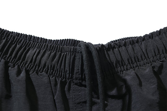 SELLSTAR “Path to Paradise” Nylon Graphic Shorts – Black & Cream Edition