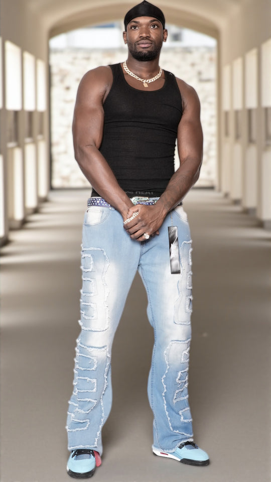 light-blue jeans