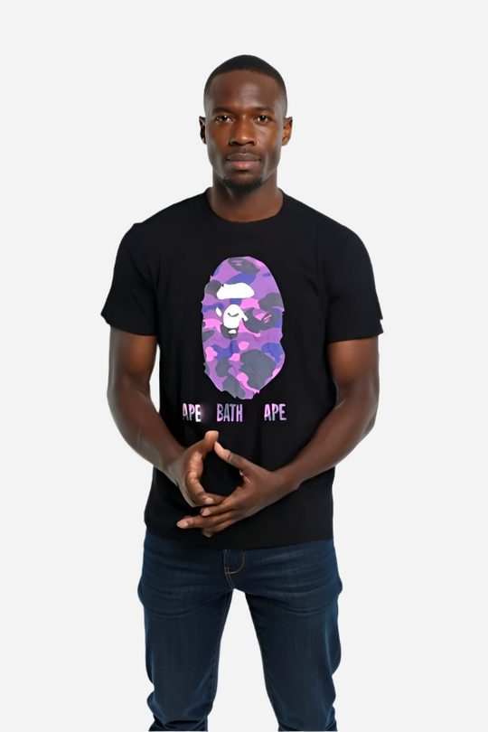 Retro Men's Black & Blue Ape Bape T-Shirt