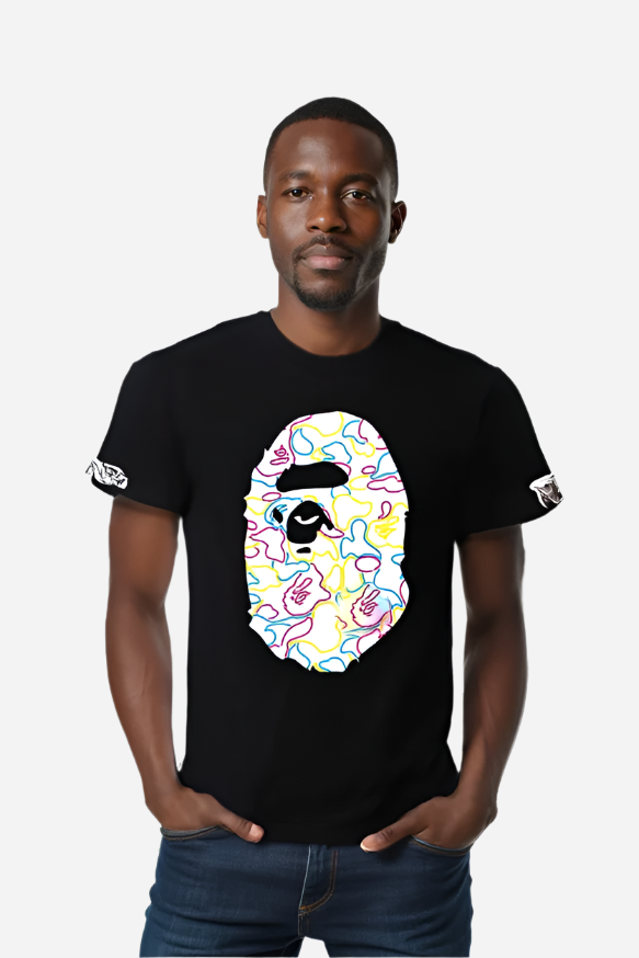 Space Camo Big Ape Head Tee