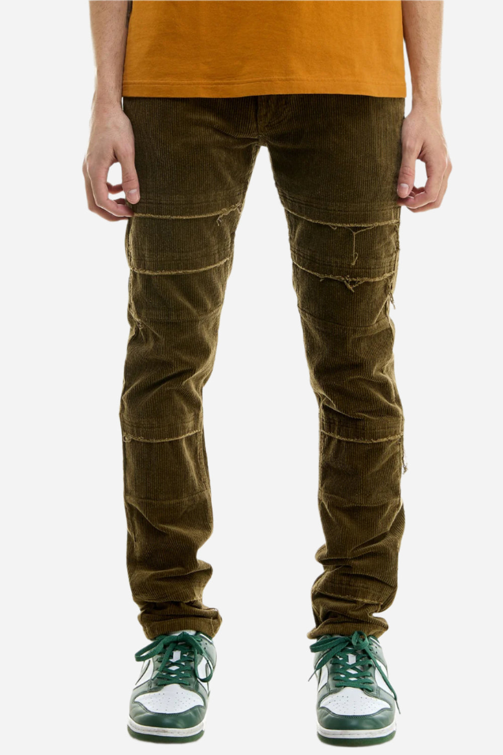 Burgundy Corduroy Layered Pants