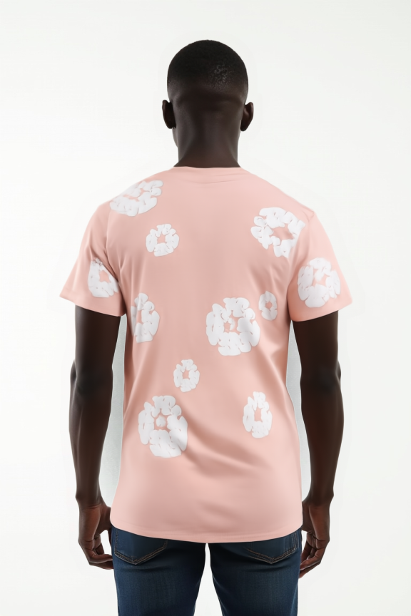 Men’s Pink Floral Graphic T-Shirt