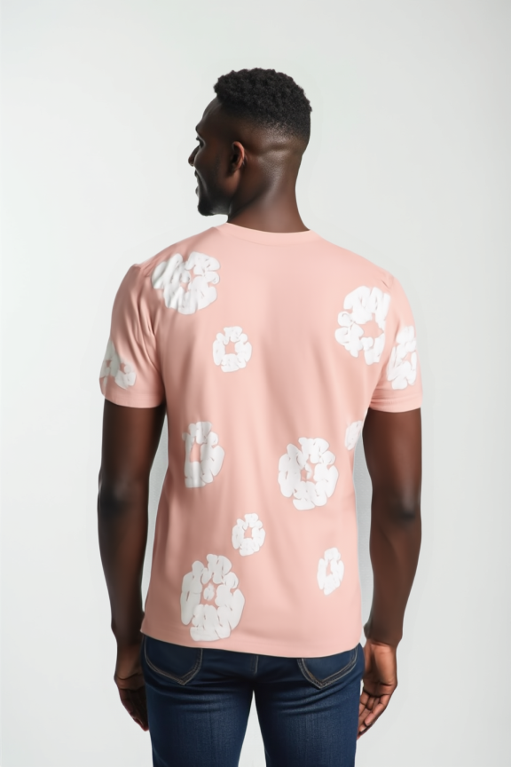 Men’s Pink Floral Graphic T-Shirt