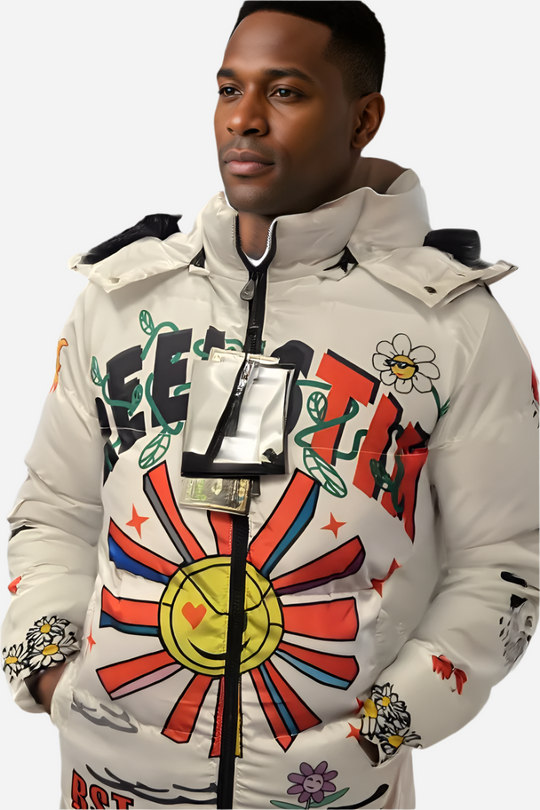 FEEIST Red Puffer Jacket