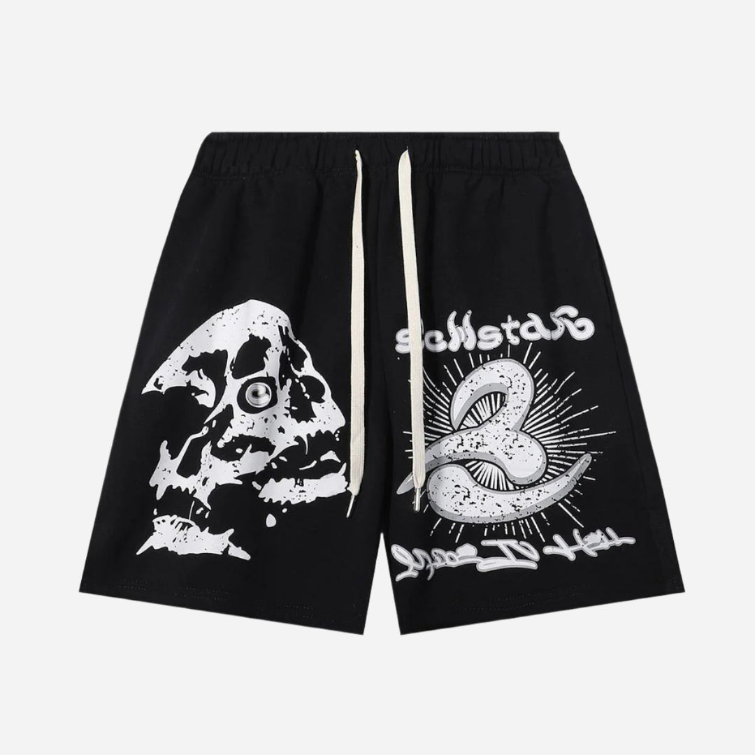 Black Skull Loops Shorts