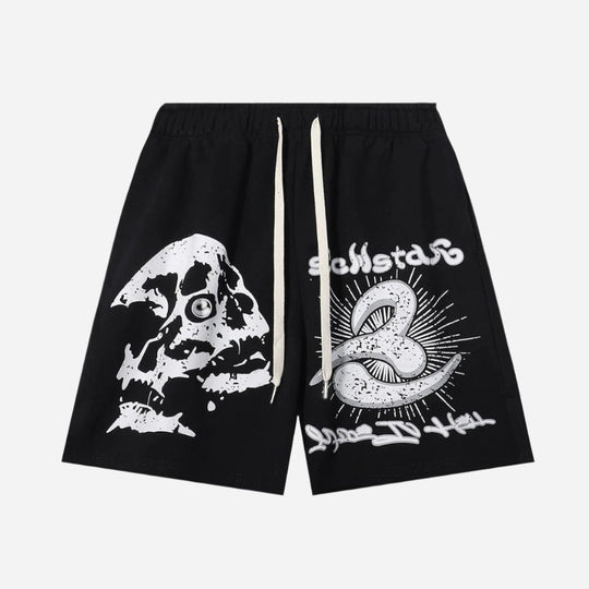 Black Skull Loops Shorts