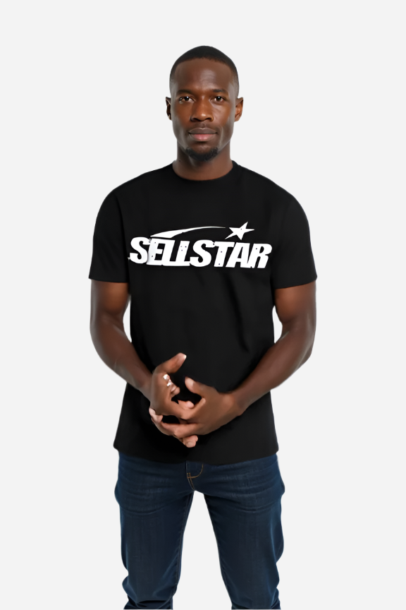 Men’s Black “Sellstar” Logo T-Shirt