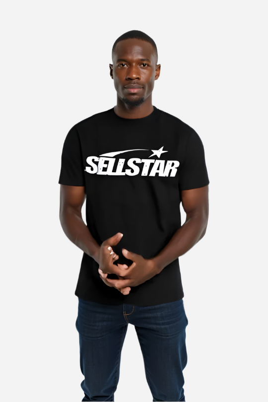 Men’s Black “Sellstar” Logo T-Shirt