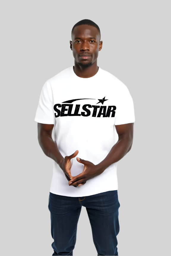 Men’s Black “Sellstar” Logo T-Shirt