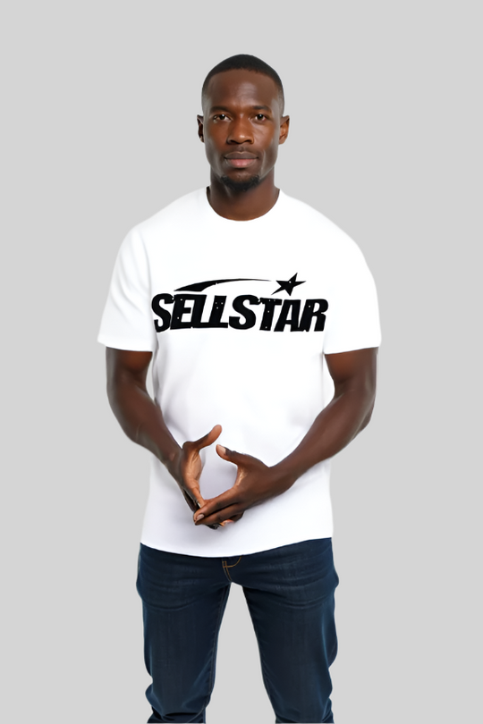 Men’s Black “Sellstar” Logo T-Shirt