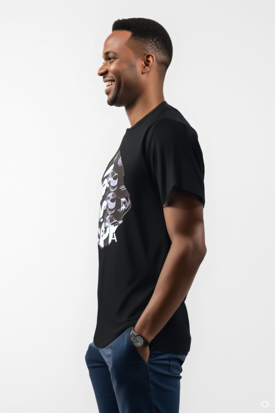Space Camo Big Ape Black T-Shirt