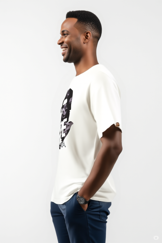 Space Camo Big Ape White T-Shirt