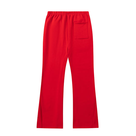 Red Flame Graphic Flared Sweatpants – Street Heat Edition