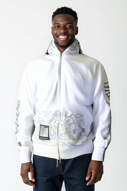 Men White Hoodie
