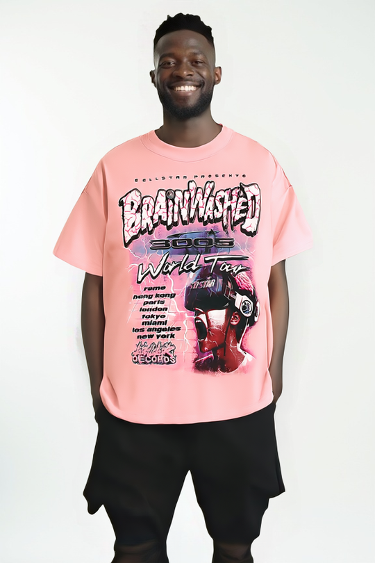 street-style pink t-shirt