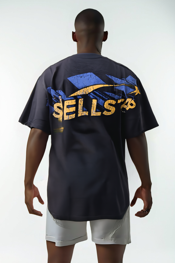 Superman Muscle Chest Graphic T-Shirt – Navy Distressed Edition
