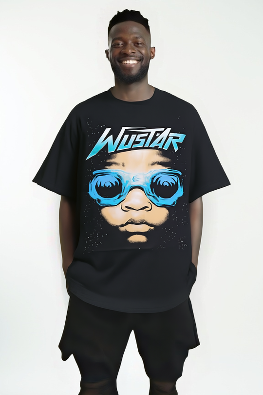 Galactic Visionary Graphic T-Shirt – Black Cosmic Edition