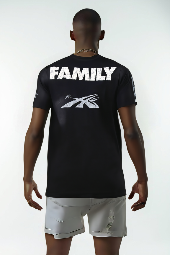 Flame Face Graphic T-Shirt – Black Distressed Edition