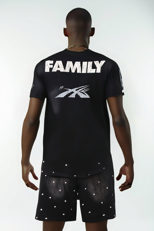 SELLSTAR Flame Logo Dot Shorts – Black Streetwear Edition