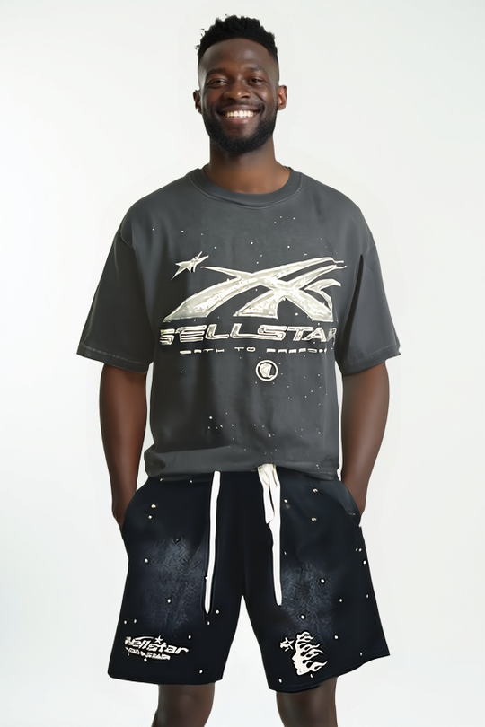 SELLSTAR “Path to Paradise” Galactic Graphic T-Shirt – Black Space Wash Edition