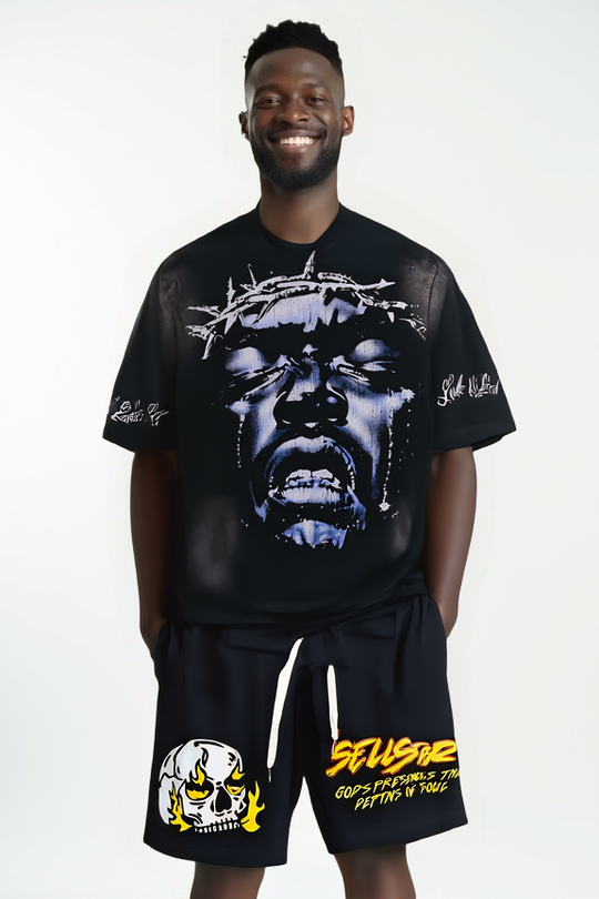 Crown of Thorns “Luke 19:41” Graphic T-Shirt – Black Spiritual Streetwear