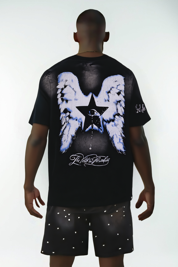 Crown of Thorns “Luke 19:41” Graphic T-Shirt – Black Spiritual Streetwear