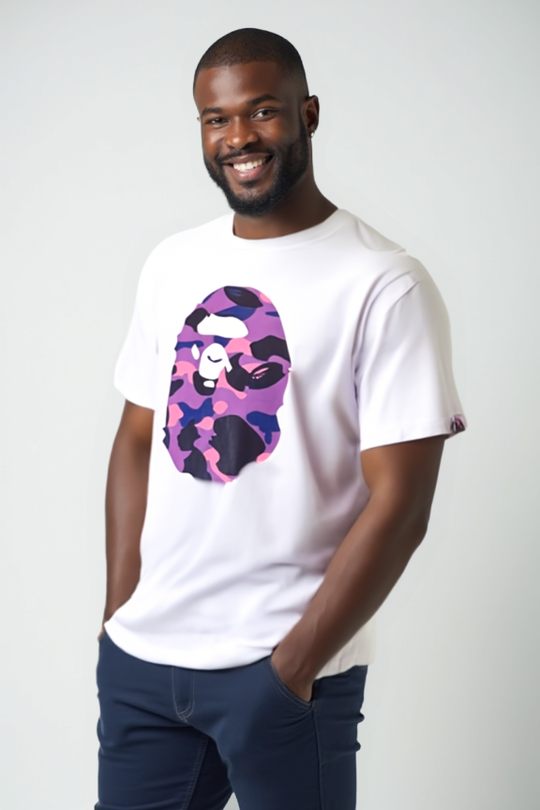 Space Camo Big Ape Head Tee