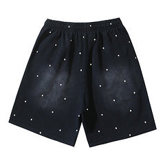 SELLSTAR Flame Logo Dot Shorts – Black Streetwear Edition