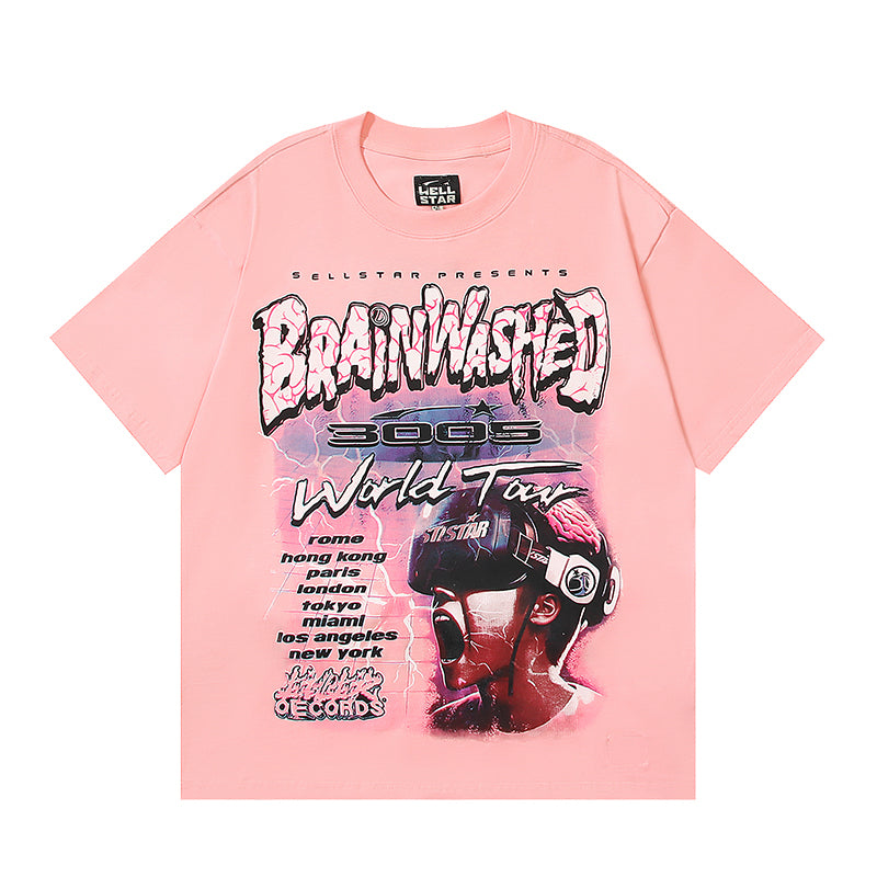 street-style pink t-shirt