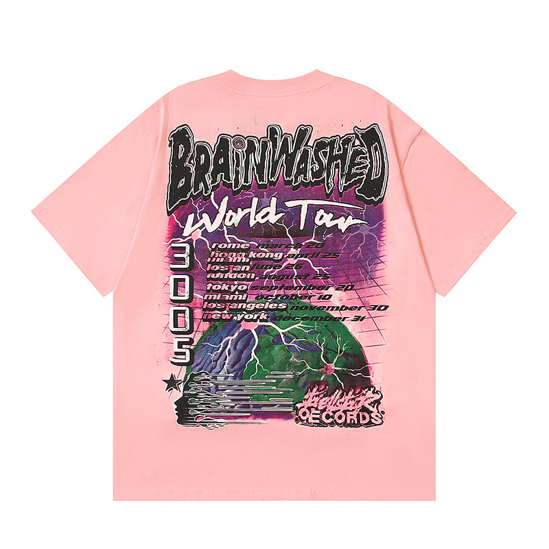 street-style pink t-shirt