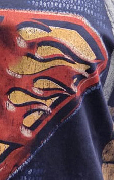 Superman Muscle Chest Graphic T-Shirt – Navy Distressed Edition