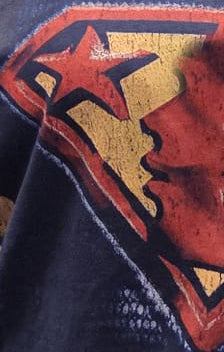 Superman Muscle Chest Graphic T-Shirt – Navy Distressed Edition